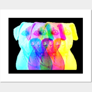 Trippy Psychedelic Puppy Funny Dog Owner Posters and Art